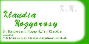 klaudia mogyorosy business card